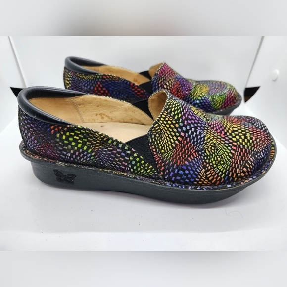 Alegria Leather Debra Viewmaster closed heel clog slip resistant sz 37/8 - Picture 3 of 9